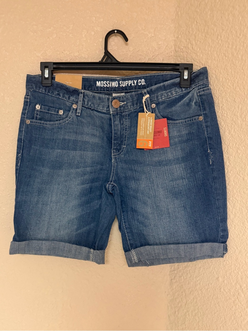 4/$20 Mossimo Supply Co. Dark Blue Denim Roll-Cuff Shorts